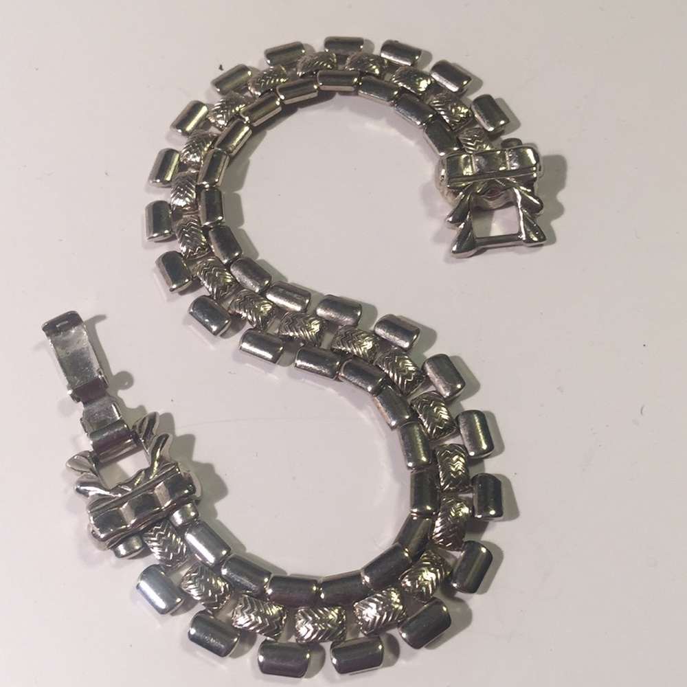 Vintage Goldette silver link bracelet